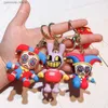Keychains Lanyards Magical Digital Circus Pomni Jax Sile Cartoon Keychain Toy Theatre Rabbit Doll Filling Toy Childrens Christmas Gift Y240316