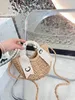 Designer Beach Woody bag Straw Womens Luxury Raffia weave clutch handbag crossbody shoulder shopping bags top handle pochette large tote Bag hobo 25CM