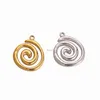 Dangle Kroonluchter 3 STKS Roestvrij Staal Goud Kleur Ronde Vortex Bedels Spiraal Swirl Hanger Voor DIY Kettingen Oorbellen Sieraden Accessoires Benodigdheden 24316