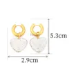 Dangle Chandelier Fashion Love Heart Crystal Pendant Earrings for Women Sweet Girls Daily Jewelry Pendant Not-Fade Hoops Gift 24316