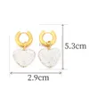 Dangle lustre moda amor coração pingente de cristal brincos para mulheres doces meninas jóias diárias pingente não-fade aros presente 24316