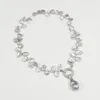 Anhänger Halsketten GG Schmuck Süßwasser-Zuchtperlen Grau Keshi Perlenkette Barock CZ Verschluss 19" für Damen