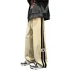 Personalidad coreana Otoño Invierno Pantalones de chándal retro simples Moda Y2K Mujeres sueltas Hip Hop Street Pantalones de chándal de pierna ancha de cintura alta 240309