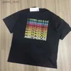 メンズTシャツマルティンローズカラフルなレタープリント夏のショートスリーブTシャツ最高品質ブラックメンズTシャツQ240316