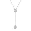 Rakol Korean New Fashion Simple Water Zircon Pendant Ins Personality Cool Wind Small Fresh Popular Necklace DV8X