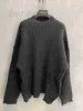 Suéter masculino designer jacquard ombro etiqueta grossa agulha suéter masculino e feminino solto os versão suéter de lã kx4e