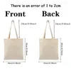 Shopping Bags 1pc Trendy Canvas Bag Women Tote Books Storage Travel Clutch Gift For Her High-capacity Case Music Merch