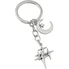 Keychains Y2K Star Moon Metal Key Rings For Women Men Friendship Gifts Handbag Decoration Handmade Jewelry
