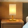 مصابيح طاولة الخشب الكوري الشمال إلى جانب مصباح LED مصباح مصباح ليلا لايت لغرفة النوم حماية العين ديكور المنزل مصباح YQ240316