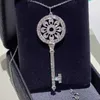 Designer Tiffay och Co Key Necklace 925 Sterling Silver Plated 18K Jinti Family Sunflower Flower Tröja Precision High Edition