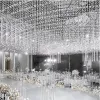 Chandelier en acrylique transparent, pièce maîtresse de décoration de mariage, bougeoir pour mariage, fête, événement, 0316