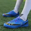 Sapatos de futebol americano turf futebol para homem branco rendas futsal ao ar livre antiderrapante treinamento homem tênis de corte baixo