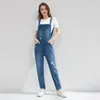 Kvinnors jeans 2024 Höst- och sommarkvinnor Casual Blue Overall Fashion Cotton Ladies Pants