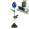 Decorative Flowers Metal Rose Statue Realistic Free-Standing Flower Figure Collectible Decors For Valentine's Romance Bedroom