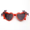 Солнцезащитные очки, 2 шт., винтажные черные и красные очки в форме сердца с изображением летучей мыши, очки в готическом стиле для женщин и мужчин, праздничные вечерние, подарок на Хэллоуин