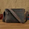 Fashion Real Leather Male Casual Messenger bag Satchel cowhide 13 Laptop Bag Cross-body Shoulder bag For Men 3164 240314