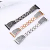 Diamond Stainless Steel Strap For watch Ultra 8 7 6 5 4 3 SE 45mm 41mm 40mm 44mm 38mm 42mm Women strap For iWatch Bracelet 240311