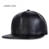 Sun Cap Pu Leather Material Snapback Closer Flat Brim Outdoor Justerbar Unisex Size Tennis Hip-Hop Popular Basketball Baseball SP274A