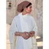 Etnische kleding Bescheiden moslim Vleermuismouwen Kwastje Kaftan Licht Abrikoos Corban Eid Al Adha Party Avondjurken Marokkaans Turkije Dubai Abaya 941