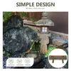 Decorazioni da giardino Accessori per l'acqua in bambù Case luminose per fontana manuale con beccuccio Piccolo stagno Accenti per acquari Casa