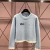 Kvinnors tröjor Designer Designer Women's Top Striped Knit Solid Color Long Sleeve Letter Limited Edition Style Fashion Star Loose High-End HWBK