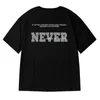 Мужская футболка с принтом High Street NEVER, летняя хлопковая футболка большого размера в стиле хип-хоп, повседневные свободные футболки с короткими рукавами Y2K 240314