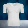 Mannen Body Shaper Nep Spierversterkers ABS Onzichtbare Pads Top Cosplay Borst Shirts Zachte Bescherming Fitness Gespierde Hemd 240315