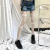 Calzini e calzettoni da donna Punk gotico Collant a rete sexy Harajuku Irregolare Scava fuori Calzamaglia con motivo geometrico Reggicalze Maglia