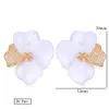 Missvikki 40mm Begonia Flowers Design örhängen Ring mode lyxig iRegular geometri örhängen full kubisk zirkoniumsäck 240307