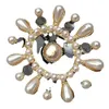 T Broschen T Marke Sier plattierte Brosche Golddesigner Kristall Perlen Frauen Anzug Kleidung Pin Party Modeaccessoires Schmuck GG Es GG