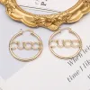 Big Gold Hoop Earring For Lady Women Orrous Girls Ear Studs Set Designer Jewelry Earring Valentine's Day Gift Engagement for Bride