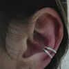 Orecchini posteriori Semplice colore argento Earcuff Clip Orecchino Polsini per orecchie da donna per orecchie non forate Nessun foro sul polsino dell'orecchino della cartilagine