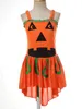 Abiti da ragazza Costume di Halloween per ragazze per bambini, zucca, strega, senza maniche, schizzo, stampa fantasma, abito da zucca con copricapo, costume travestimento 240315