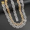 Zuanfa Buss Down 15 mm Baguette-Moissanit-Hip-Hop-Halskette, personalisierte kubanische Gliederkette aus 925er Silber, individuelle Kette