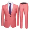 Jacke Hosen 2 Stück Set 2023 Mode Herren Casual Boutique Business Kleid Hochzeit Bräutigam Anzug Mantel Blazer Hosen 240301