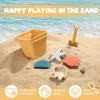6PcsSet Silicone Beach Sensory Bucket Toy Animal Model Sand Plage for Children Parent Interactive Water Play Toys Kid 240304