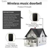 Doorbells Outdoor Wireless Ring Doorbell DC Battery Waterproof Door Bell 1 2 Button Receiver 300M Remote Cordless 60 Chimes HOTH240316