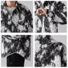 Automne Fleur Imprimé Chamarras Para Hombre Streetwear Tendance Hip Hop Mâle Chemises Cargo Boutons De Mode Hommes Vestes Occasionnelles 240314