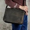 Fashion Real Leather Male Casual Messenger bag Satchel cowhide 13 Laptop Bag Cross-body Shoulder bag For Men 3164 240314