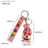 Keychains Lanyards The Amazing World of Gumball Keychain Student Bag Hanging All Matching Car Keychains Christmas Gifts Y240318