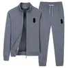 Ralph Mens Tracksuits Mesn Tracksuits Velvet Polo Zipper Jacket RL Lång ärm Huven Tjock Designer Mens Tracksuit Overized Loose Suit Woman Piece Larg Laurens