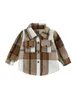 Jacken Kleinkind Kinder Baby Junge Mädchen Kariertes Hemd Jacke Langarm Button-Down Flanell Shacket Top Weihnachten Herbst Winter Kleidung