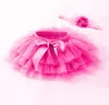 Rokken 2 stks meisje schattig baby kanten tutu rok katoen hoge taille verjaardagsfeestje hoofdband geboren pography 024m drop levering kids mater dhcsj