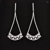 Boucles d'oreilles pendantes Vintage mode ancre cubique Zircon pour femmes petite amie cadeau allergie prévenir CZE-0883W