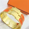 CLIC Bracelet Women Sier Bangle Designer sieraden voor vrouw klassieke mode 19 kleur unisex dagelijkse outfit roestvrij staal 14K vergulde letter armband cadeau