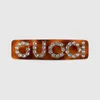 CRYSTAL CUCCI SINGLE HAIR CLIP official website 1:1 luxury designer women's girls high version hair accessories