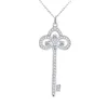 Designer haute version V or tiffay et co clé collier tournesol femme coeur couronne pull chaîne Iris pendentif