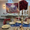 Suministros de decoración de boda Soporte de flores Centro de mesa alto Acrílico Oro Soporte de flores de boda centros de mesa flores de árbol para mesa de boda centros de mesa de fiesta