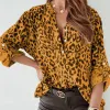 Tanks Elegante Kleding Casual Plus Size Shirt 2022 Lente Print Lange Mouw Sexy Luipaard Blouse Damesmode Tops Blusa Mujer 19014