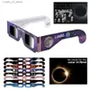 Lunettes de soleil 10pcs Sun Anti UV Lunettes Transparent Image Neutre HD Compatible Sun Eclipse Lens H240316